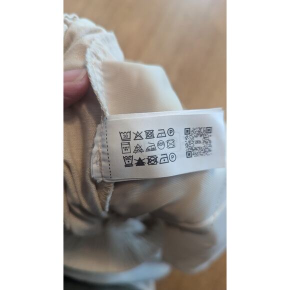 ZARA Women M Linen Viscose Blend Cream Beach Costal - Picture 7 of 8